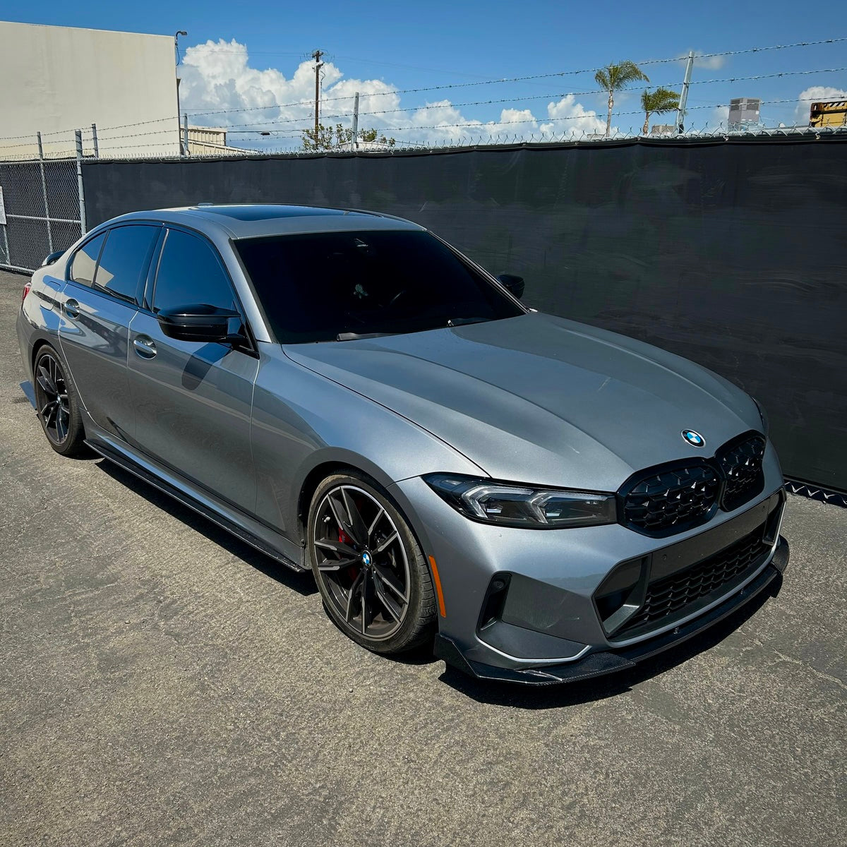 V1 STYLE CARBON FIBER FRONT LIP - LCI BMW G20 3 SERIES