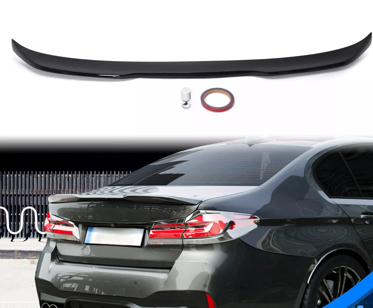 BMW CS Style Glossy Black Rear Spoiler Wing