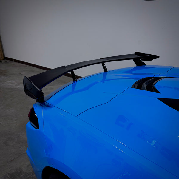 Gloss Black Rear High Wing Spoiler - C8 Corvette