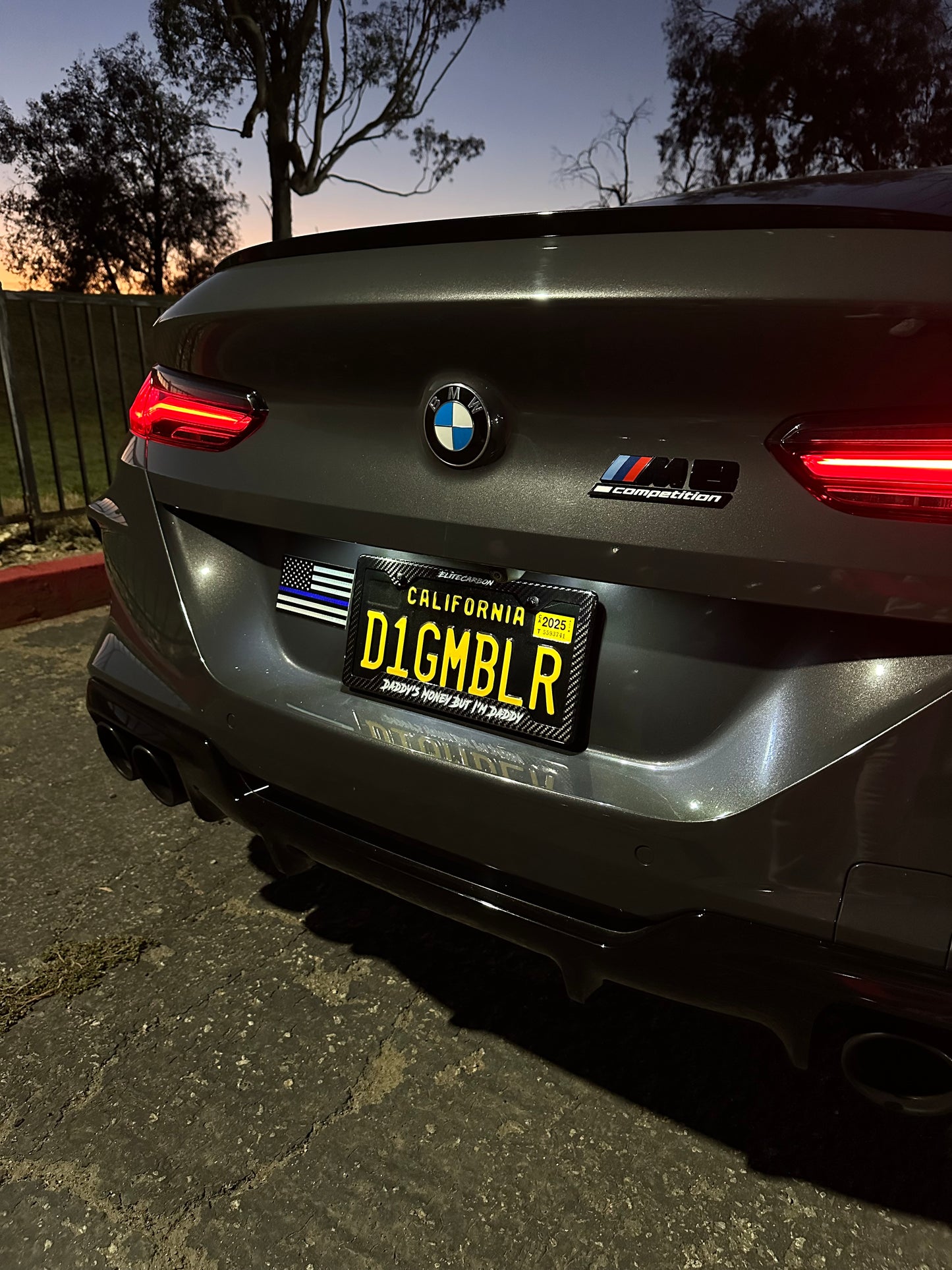 “Daddy's Money But I'm Daddy" Carbon Fiber Plate Frame