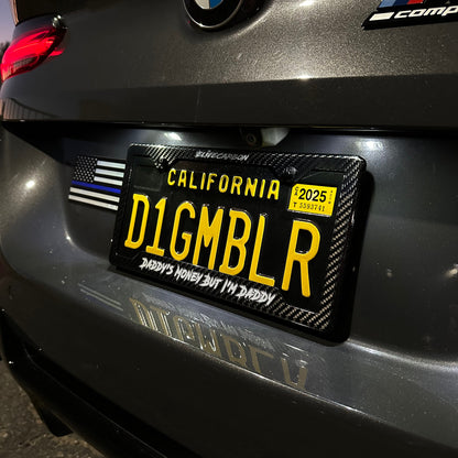 “Daddy's Money But I'm Daddy" Carbon Fiber Plate Frame