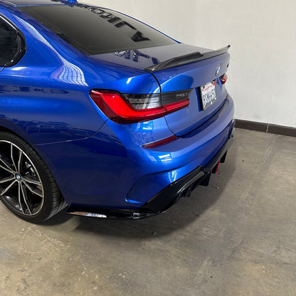 GLOSS BLACK F1 STYLE REAR DIFFUSER - 2019-2022 BMW G20 3 SERIES PRE-LCI
