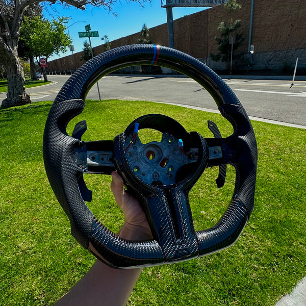 (IN HAND) BMW F-Series Carbon Fiber Steering Wheel