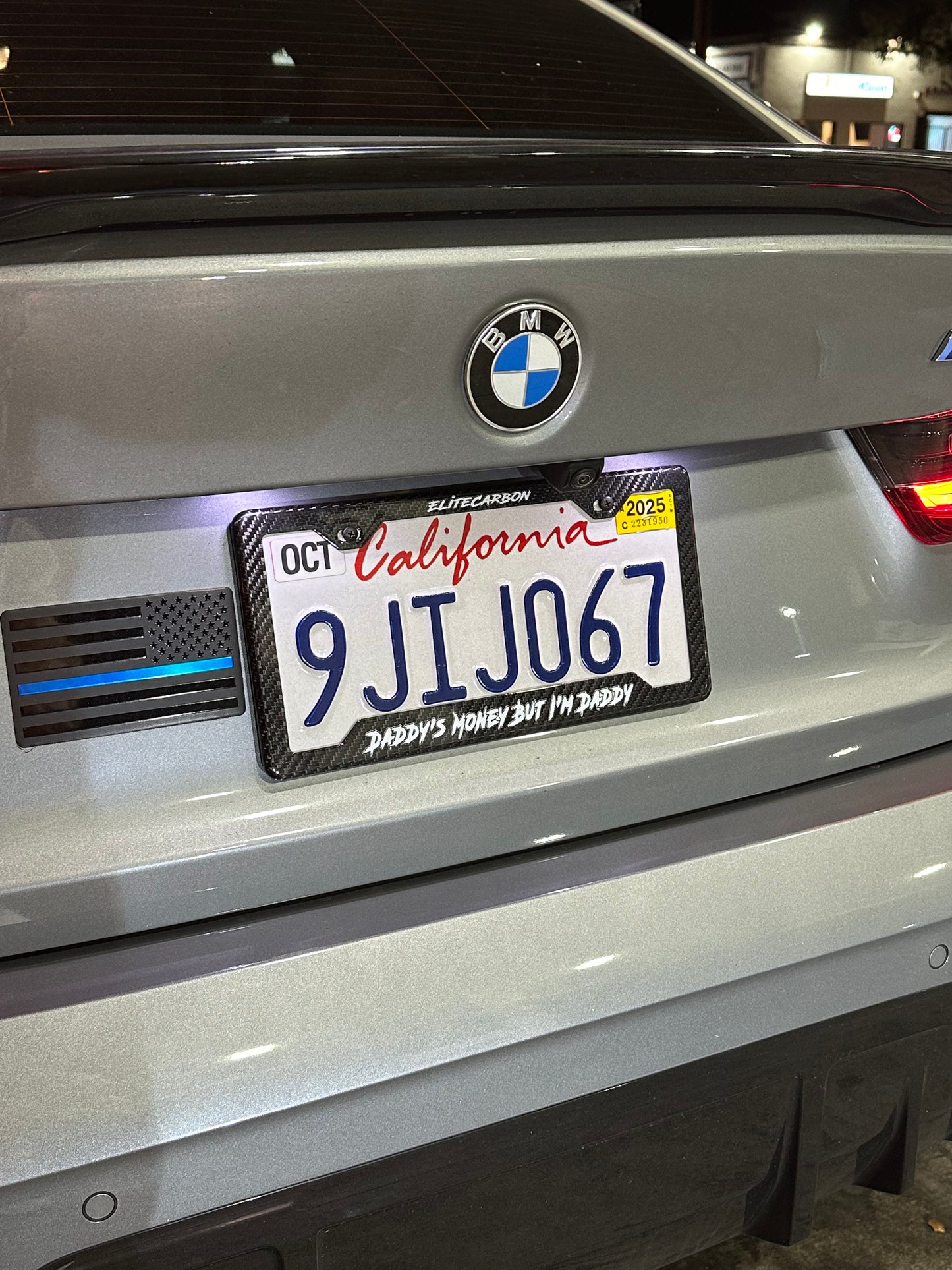 “Daddy's Money But I'm Daddy" Carbon Fiber Plate Frame