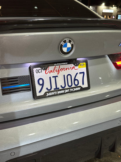 “Daddy's Money But I'm Daddy" Carbon Fiber Plate Frame