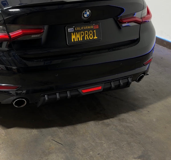 BLACK REAR DIFFUSER - BMW G20 NON M SPORT 3 SERIES