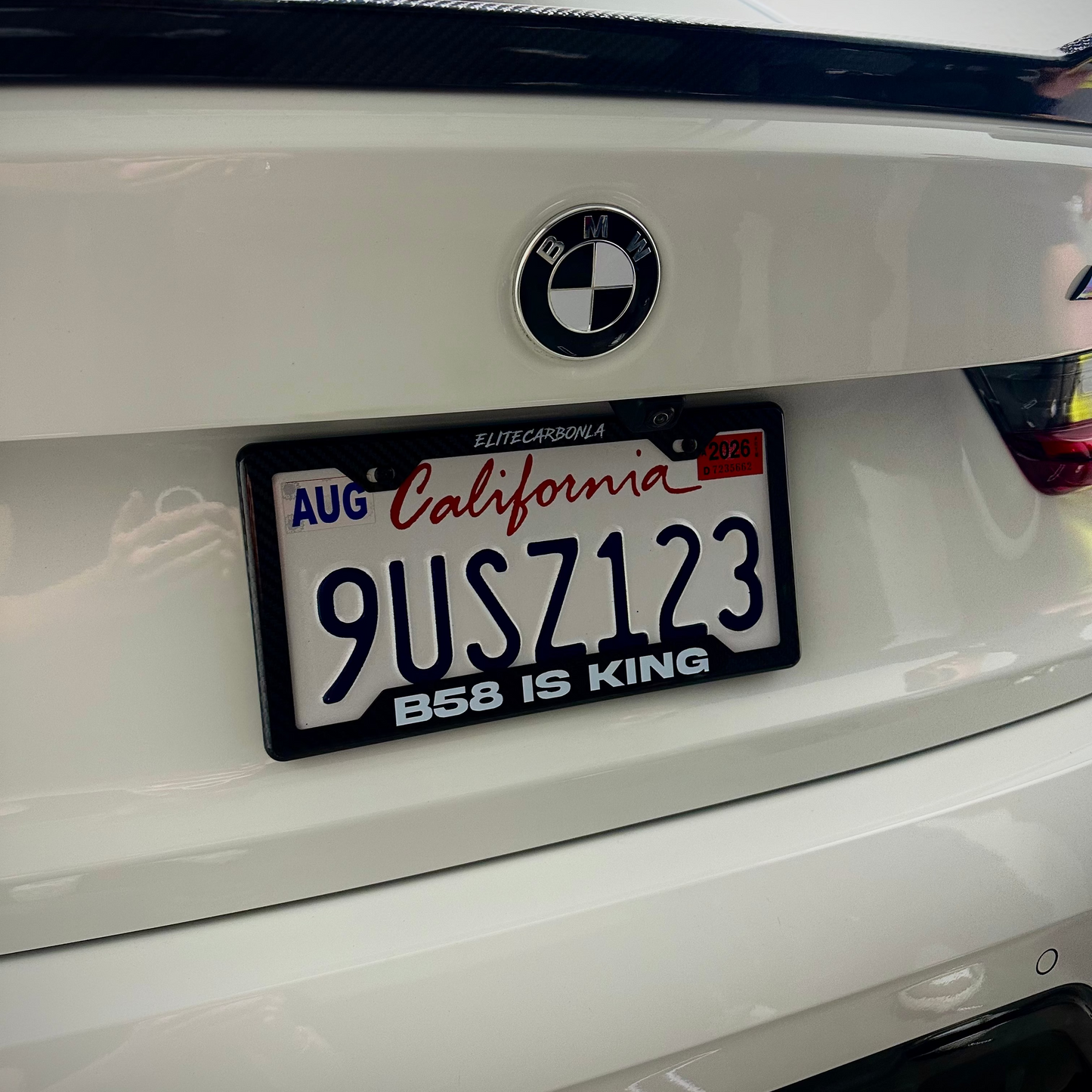 “B58 IS KING" Carbon Fiber Plate Frame