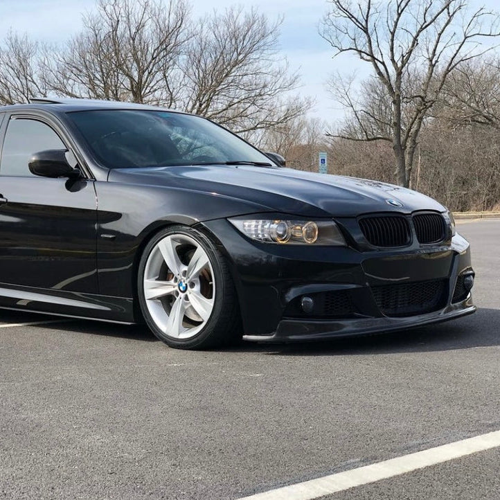 AK STYLE CARBON FIBER FRONT LIP - BMW E90 LCI 3 SERIES (2009–2011)